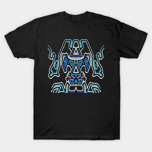 Angry Robot Neon Blue T-Shirt
